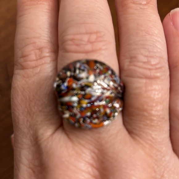 Murano glass ring size 9.5 made in Italy - Picture 6 of 6